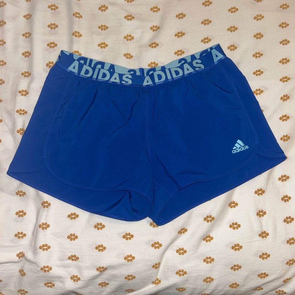 Royal Blue Adidas small athletic shorts